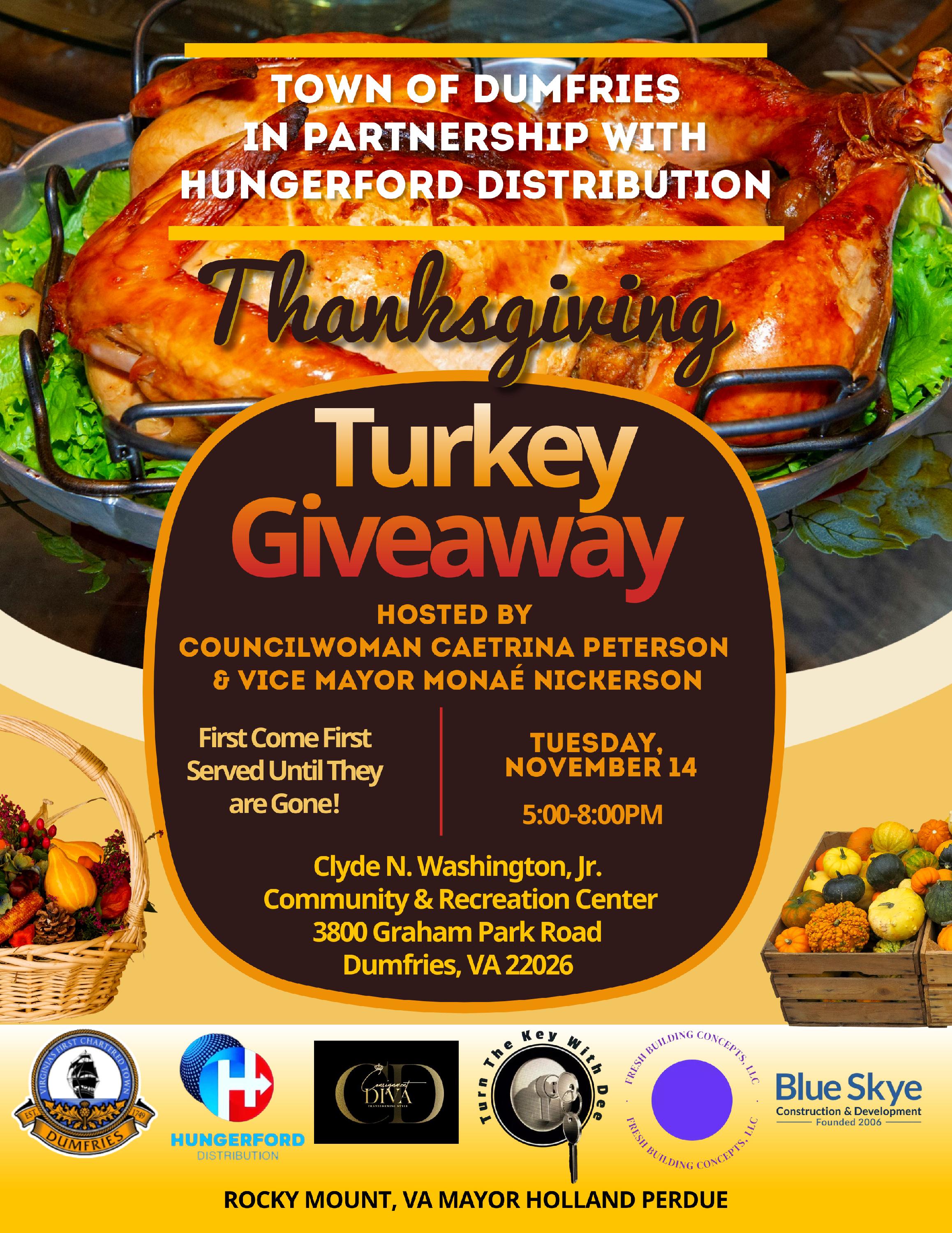Thanksgiving Turkey Giveaway Flyer